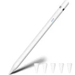 Produktbild: Pencil 1. Generation für iPad 2018-2025, 20 Mins mit USB-C Schnellladung & Neigung & Magnetische Absaugung, Stylus Pen für iPad 11-6 Gen, Air 3-5/M2/M3, Mini 5-6, Pro 11