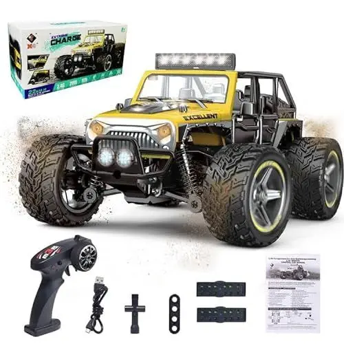 Produktbild: PENGBU RC Ferngesteuertes Auto ab 8 6 5 4 Jahre, Auto Ferngesteuert ab 6 8 Jahre, Monstertruck ferngesteuert ab 6 Jahre, 1/22 RC Auto Kinder mit Fernbedienung 2.4GHz All Terrain Wasserdicht (2 AKKU)