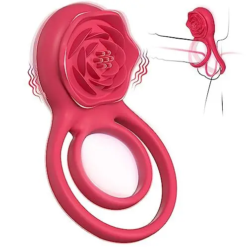 Produktbild: Penisring Vibrator mit Klitoris Stimulator, Penis Ring Vibratoren Sex Spielzeug für Männer Paare Frauen, 9 Vibrations Cockring Erotisches Sexspielzeug Mann Paar Frau Extrem, Penisringe Sex Toys