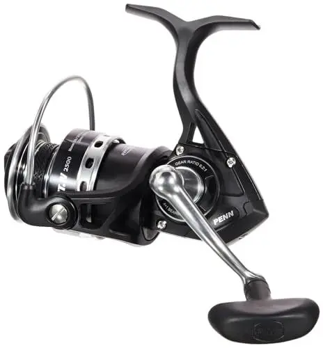Produktbild: PENN Pursuit IV Spinning, Angelrolle, Spinnrollen, Meer - Küstenangeln, Spinnfischen, Jig, Köderrolle für Allroundeinsatz, Boot, Kajak, Ufer, Unisex, Schwarz Silber, 3000