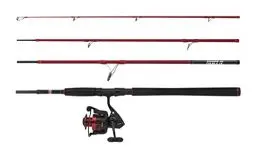 Produktbild: Penn Fierce IV Travel Spin Fishing Combo, Salzwasser-Angelrute und Rollenset, perfekt zum Spinnen, Küsten-, Offshore-, Surfen, einfach zu transportieren mit Cordura-Hartschalenkoffer