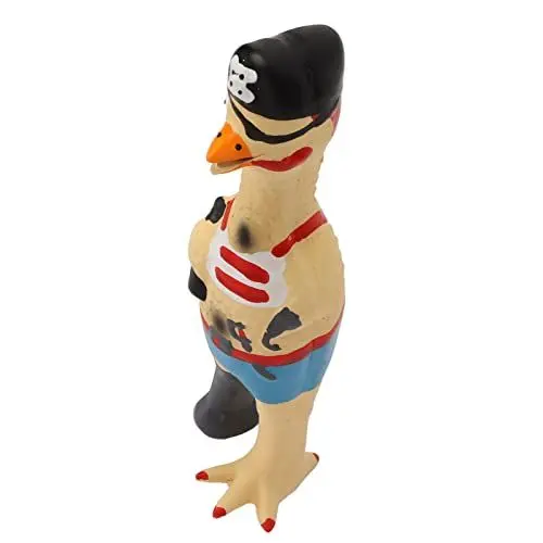 Produktbild: PENO Quietschendes Hundespielzeug, Lustiges, Bissfestes, Gesundes, Quietschendes HüHnchen-Hundespielzeug, Handbemalt FüR Hunde (Piraten-Huhn)
