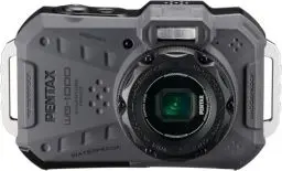 Produktbild: PENTAX WG-1000 (Grau), wasserdichte Digitale Kompaktkamera, konzipiert für gelegentliche Outdoor- und Unterwasserfotografie, wasserdicht bis zu Einer Tiefe von 15 Metern (bis zu Einer Stunde)