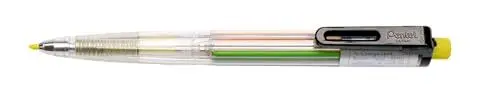 Produktbild: Pentel PH158ST1 Druckbuntstift, 8 bunte Schreib- und Zeichenfarben in einem Stift, transparente Gehäuse, nachfüllbar, 2,0mm Strich, 1 Stück