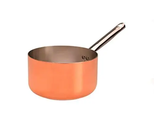 Produktbild: Pentole Agnelli ALCU105PI20 Hochkupfer-Topf mit Stahlgriff, verzinntes Kupfer mit Induktionsboden, 20 cm