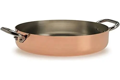 Produktbild: Pentole Agnelli ALCU106PI24 Kupferarmer Topf mit 2 Stahlgriffen, verzinntes Kupfer mit Induktionsboden, 24 cm