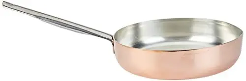 Produktbild: Pentole Agnelli ALCU111PI28 Verzinnte Kupferpfanne mit röhrenförmigem Edelstahlgriff und Induktionsboden, 28 cm