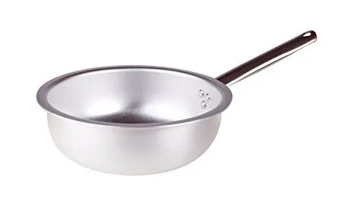 Produktbild: Pentole Agnelli ALMA111BM24 Cm24 Profi-Pfanne aus Aluminium, 3 mm. Dick, Durchmesser 24 cm, Edelstahl, Silber/schwarz