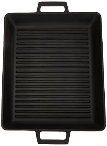 Produktbild: Pentole Agnelli COGHSET26320M Grillrost mit Griffen, Gusseisen, Mattschwarz, 26 x 32 cm