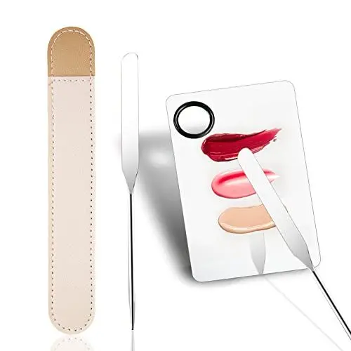 Produktbild: Penubuy Edelstahl Make-up Paletten, Kosmetische Palette und Spatel Kosmetik Set, Picasso Makeup Spatula und Make up Mischpalette(SS)