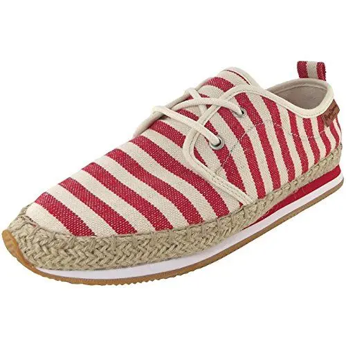 Produktbild: Pepe Jeans Babel W Stripes PLS10371 Damen Halbschuhe, rot/beige (Salsa), Gr. 38