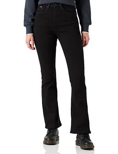 Produktbild: Pepe Jeans Damen Dion Flare Jeans, Black (Denim-XE7), 27W / 32L