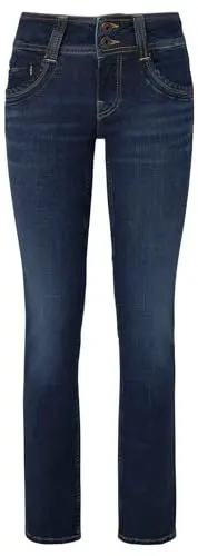 Produktbild: Pepe Jeans Damen Double Buttons Slim Low Waist PL204588 Jeans, Blue (Denim-XW5), 32W / 34L