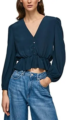 Produktbild: Pepe Jeans Damen Edita Shirt, Blue (Dulwich), M
