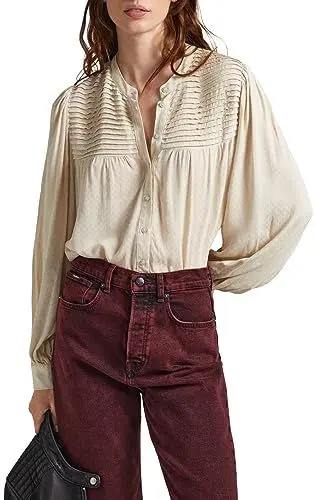 Produktbild: Pepe Jeans Damen Karol Blouse, Brown (Sand), XL