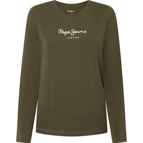 Produktbild: Pepe Jeans Damen New Virginia Ls N T-Shirt, Grün (Blattgrün), M