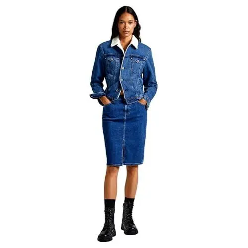 Produktbild: Pepe Jeans Damen Nikita Skirt, Blue (Denim-HS5), XS