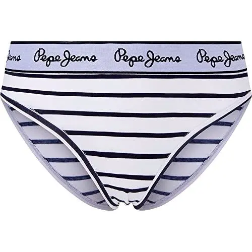 Produktbild: Pepe Jeans Damen Stripes Bikini Style Underwear, Blue (Navy 1), L