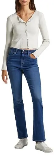 Produktbild: Pepe Jeans Damen Ultra High Waist Skinny Flared PL204595 Jeans, Blue (Denim-GX6), 27W / 30L