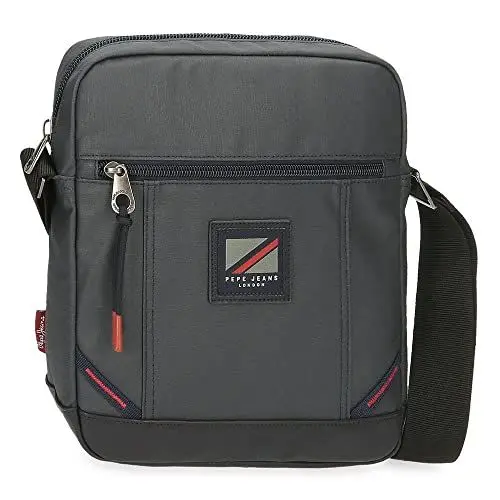 Produktbild: Pepe Jeans Hackney Umhängetasche, Tablet, Grau, 23 x 27 x 7 cm, Baumwolle, Polyester und PU., Mehrfarbig (Mehrfarbig), Talla única, Umhängetasche für Tablet