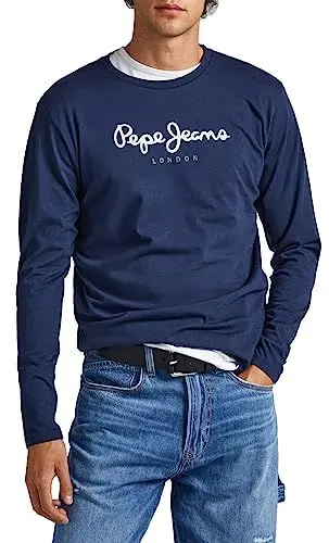 Produktbild: Pepe Jeans Herren Eggo Long T-Shirt, Marineblau, L