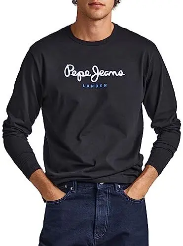 Produktbild: Pepe Jeans Herren Eggo Long T-Shirt, Schwarz, L