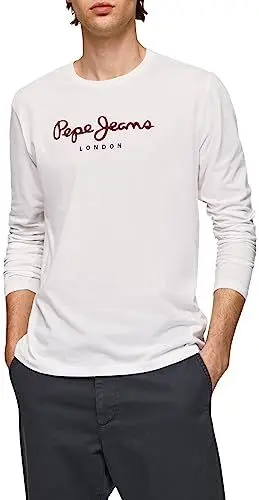 Produktbild: Pepe Jeans Herren Eggo Long T-Shirt, Weiß, L