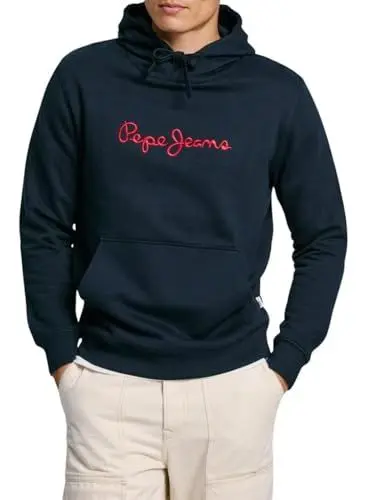 Produktbild: Pepe Jeans Herren New Joe Hoodie Sweatshirt, Blau (Dulwich Blue), XL