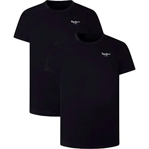 Produktbild: Pepe Jeans Herren Pepe Tshirt 2P Underwear, Black (Black), L (2er Pack)