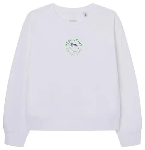 Produktbild: Pepe Jeans Mädchen Omara Sweatshirt, Weiß (Weiß), 8 Jahre