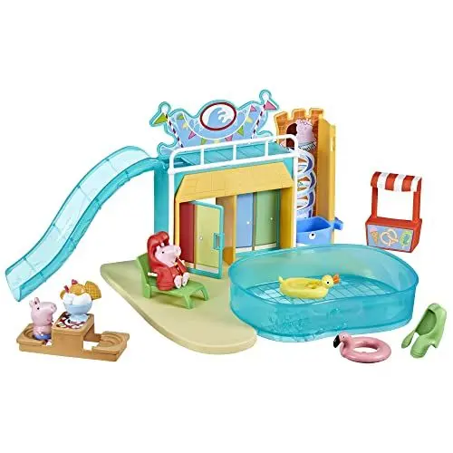 Produktbild: Peppa Pig Spielzeuge Schwimmbad-Spaß mit Peppa, Spielset mit 15 Teilen und 2 Figuren, Kinderspielzeug