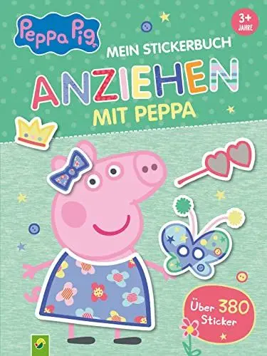 Produktbild: Peppa Pig Mein Stickerbuch Anziehen mit Peppa: Kreatives Peppa Wutz Anziehpuppen-Stickerbuch mit über 380 bunten Stickern für Kinder ab 3 Jahren