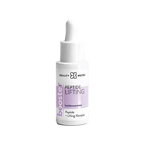 Produktbild: Peptide Lifting Booster by BEAUTYMATES (20ml) –intensiver Anti Aging Booster zur Straffung & Festigung der Hautkontur, Serum mit Lifting Effekt, vegane Gesichtspflege, 120 Anwendung