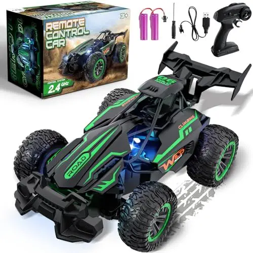 Produktbild: Perbabe Ferngesteuertes Auto, 2.4GHz 20+KM/H Rc Auto 2WD All Terrain Off-Road RC Car Mit wiederaufladbarer Batterie RC Truck ab 3 4 5 6 7 8 9 10 Jahre Geländegängig Spielzeug Geschenk für Kinder