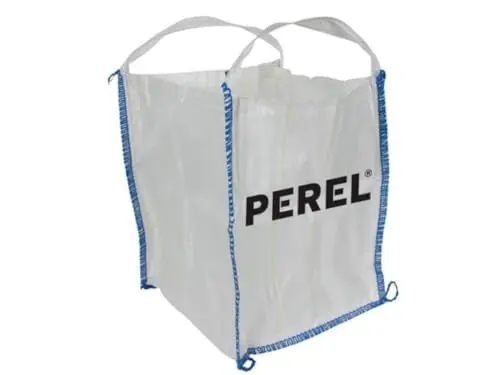 Produktbild: Perel Big bag 300L, bauschuttsack, gartenabfallsack, schüttgutsack, gewebesack, uv-beständig, faltbar, wiederverwendbar, stabiler sack mit 2 hebeschlaufen, 65 x 65 x 71 cm