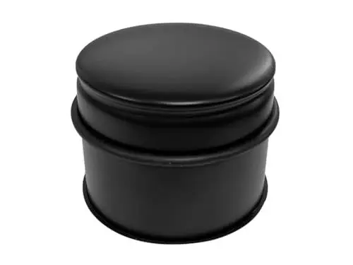 Produktbild: Perel Türstopper Boden ohne Bohren, Tuerstopper Edelstahl, Tür Stop rund, Tür Stopper, Türpuffer, Türhalter, Türfeststeller, rutschfester Boden Gummiring zum Schutz, schwarz, 9 x 7.5 cm, 1 kg