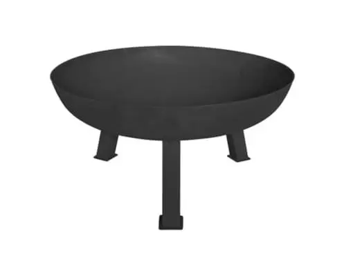 Produktbild: Perel Feuerschale, 3 robuste Füße, rund, 37 x Ø 75 cm, Gusseisen, Schwarz