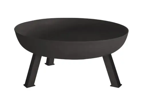 Produktbild: Perel Feuerschale, 3 robuste Füße, rund, 41.5 x Ø 100 cm, Gusseisen, Schwarz