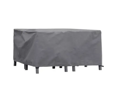 Produktbild: Perel Schutzhülle für Gartenmöbel, Grau, rechteckig, 140 cm x 140 cm x 70 cm