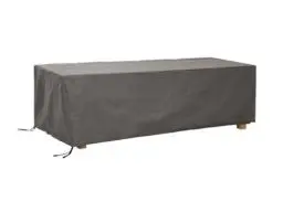 Produktbild: Perel Schutzhülle für Tische bis zu 220 cm, Abdeckplane, Abdeckhülle Garten, Möbel Abdeckung, Schutz Gartenmöbel, Winterabdeckung, grau, rechteckig, 225 x 105 x 75 cm