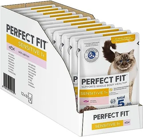 Produktbild: PERFECT FIT™ Katze Portionsbeutel Sensitive mit Lachs 12 x 85g