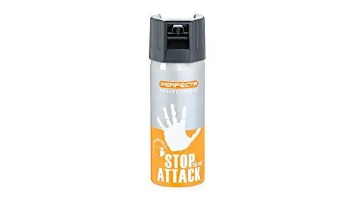 Produktbild: Perfecta Pfefferspray Stop Attack, Tierabwehrspray 50 ml, Abwehrspray ideal zur Selbstverteidigung, 5 m Sprühweite