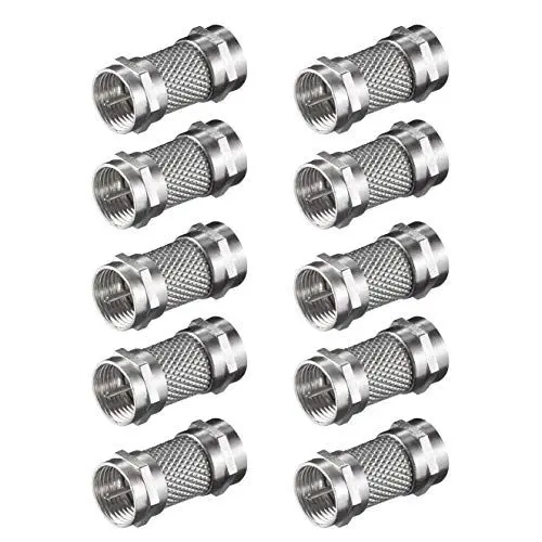 Produktbild: PerfectHD 10 Stück SAT-Kabel Verlängerung F-Verbinder Adapter F-Stecker Steckverbinder Koax