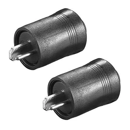 Produktbild: PerfectHD 2X DIN Lautsprecherstecker | mit Schraubschluss | Gerade | Boxen Audio Adapter Kabelanschluss Lautsprecher Stecker | Schwarz | 2 Stück