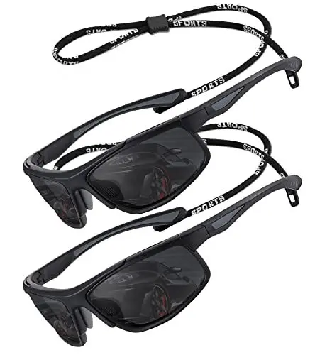Produktbild: Perfectmiaoxuan Polarisierte Sonnenbrille Herren Damen Radfahren Fahren Angeln Klettern Sommer Outdoor Mode Leichtgewicht Urlaub Reisen Sonnenbrille Seil Brillen Halter Cat 3 CE
