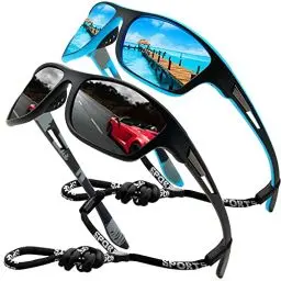 Produktbild: Perfectmiaoxuan Polarisierte Sonnenbrille Herren Damen für Radfahren Fahren Angeln Klettern Sommer Sportarten Leichtgewicht Urlaub Reisen Sonnen brille UV400-Schutz