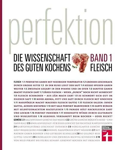 Produktbild: Perfektion - Die Wissenschaft des guten Kochens: Band 1 - Beste Zubereitung von Fleisch, Fisch und Eiern - Über 150 Rezepte I Von Stiftung Warentest