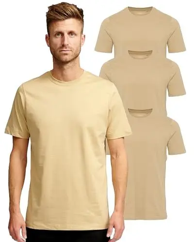 Produktbild: Performance Pants Performance Basic-T-Shirts für Männer-100% Reine Baumwolle Männer-T-Shirt-Kurzarm-T-Shirt Männer-Maschine waschbar T Shirt Männer-Bequeme Männer Kleidung Essentials, Männer