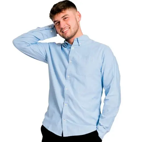 Produktbild: Performance Oxford Shirt Herren Hellblau (Größe S) - Bequemes hellblaues Hemd für Herren - Stylisches Herrenhemd - Hemd für Herren - Modisches Praktisches Herrenhemd für Business und Freizeit