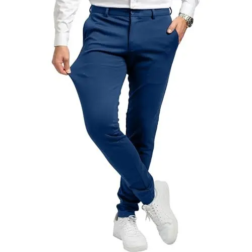 Produktbild: Performance Pants Herren Blau (Größe 32W/32L) - Stilvolle Herren Hosen Stretch - Chino Hose Stretch - Stilvolle Anzughose - Modische Praktische Männer Hosen für Business & Freizeit